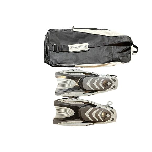 US Divers Proflex Adult S/M Scuba Fins Gray & Black Mens 4-8.5 Women’s 5-9.5 - Picture 2 of 4